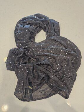 NWT Lane Bryant Infiniti Scarf - Gray w/ Silvertone Embellishments